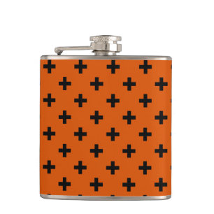 Black Polka kor på orange Fickplunta