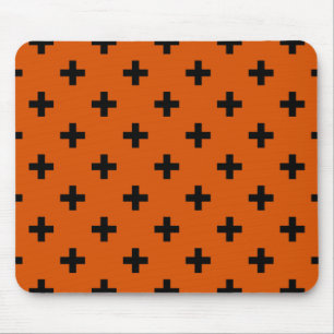 Black Polka kor på orange Musmatta