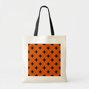 Black Polka kor på orange Tygkasse