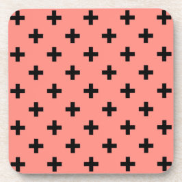 Black polka kor på persikor underlägg