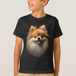 Black Pommern Hund Pom Ansikte T Shirt