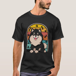 Black Pommern Retro Pom Mamma Hund Pommern Pappa P T Shirt
