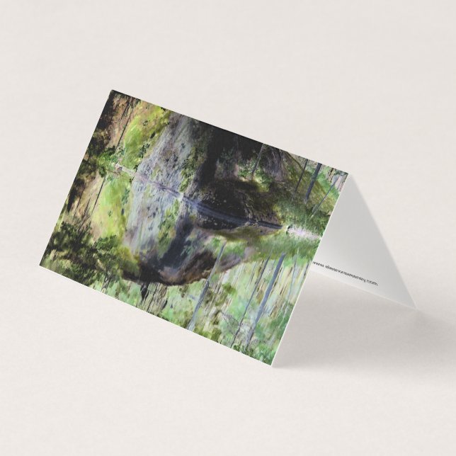 "Black Pond" Adirondack Sjö och Sten Landskap Kort (Framsida)