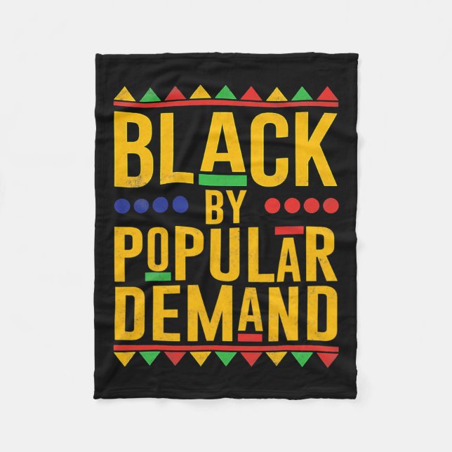 Black Popular Demand African American Melanin Blac Fleecefilt (Framsidan)