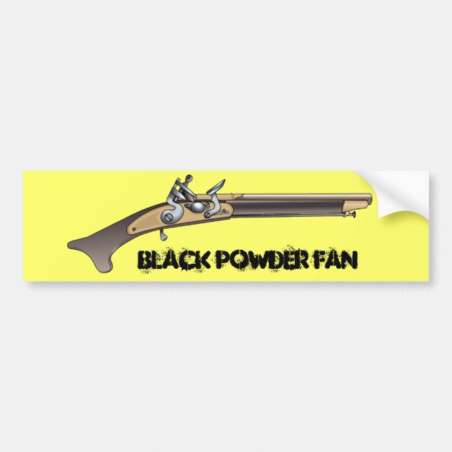 BLACK POWDER FLÄKT Bumper-etikett Bildekal (Framsidan)