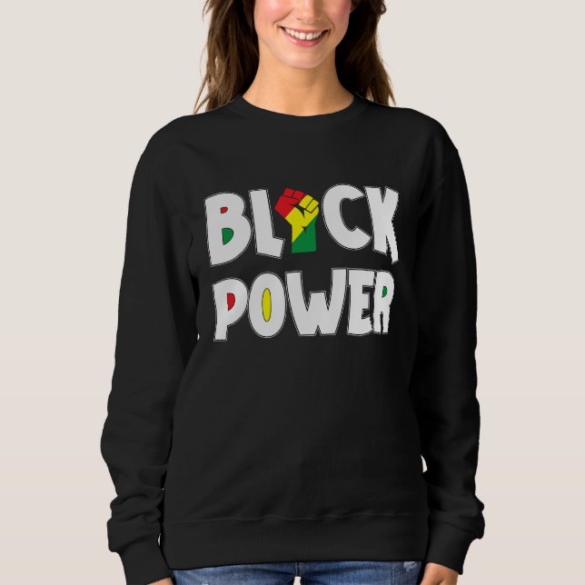 Black Power African American Fist Raised Fist Blac T Shirt (Framsida)
