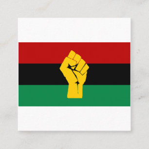 Black Power Pan African Flagga Fyrkantigt Visitkort