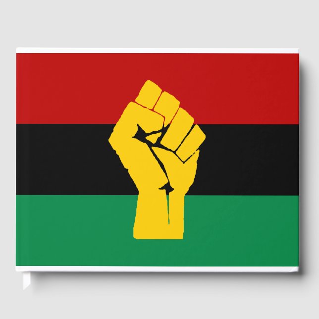 Black Power Pan African Flagga Gästböcker (Framsida)