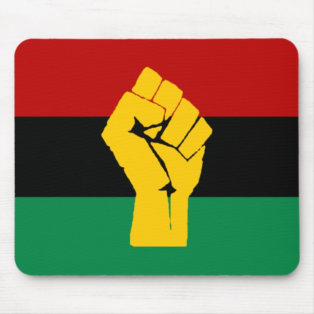 Black Power Pan African Flagga Musmatta (Framsidan)