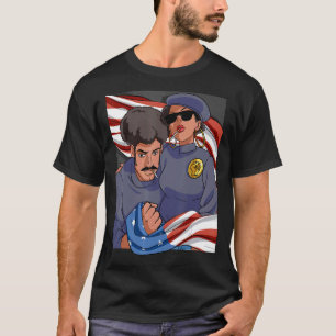 Black Power Panther Party Movement American Flagga T Shirt