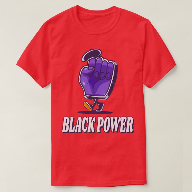 Black Power Panther Party Oakland 1966 Cartoon Fis T Shirt (Design framsida)