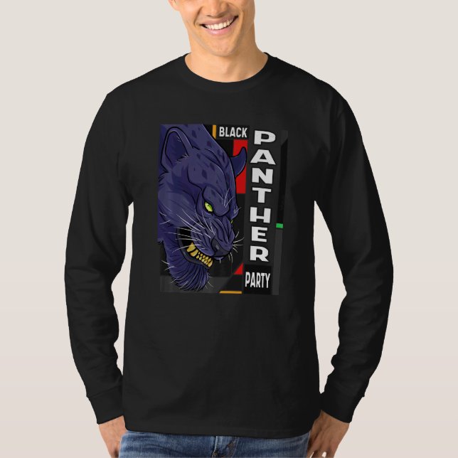Black Power Panther Party Oakland 1966 Retro T Shirt (Framsida)