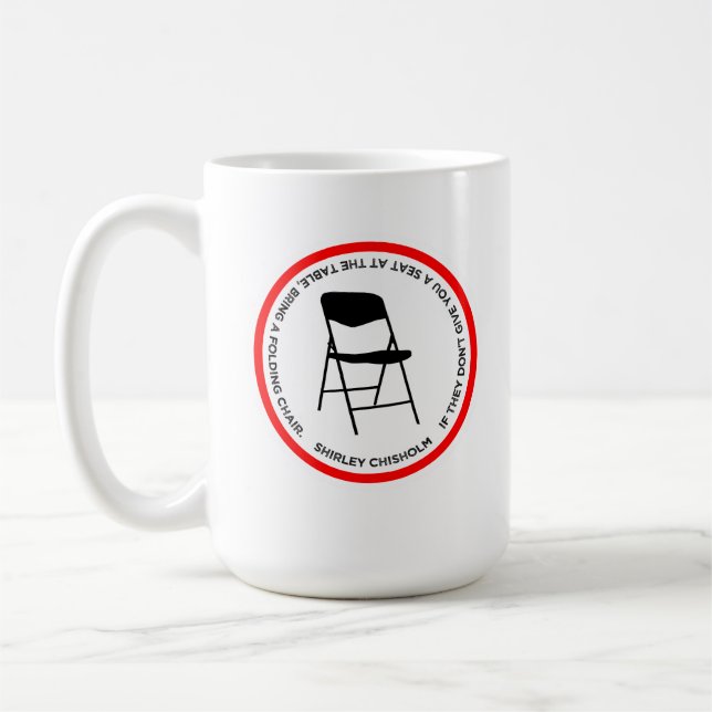 Black Power SHIRLEY CHISHOLM plats vid bordet  Kaffemugg (Vänster)