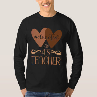 Black Preschool 4 s Daycare Teacher Black History T Shirt