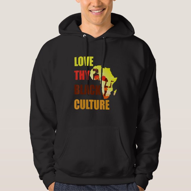 Black Pride African American Black Power Afrocente Hoodie (Framsida)