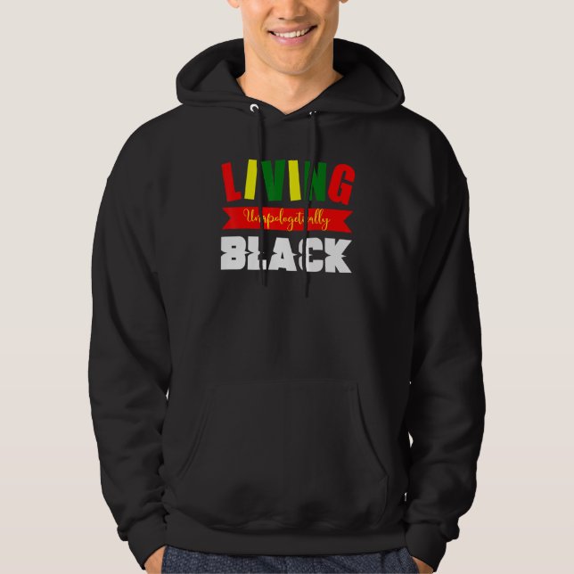 Black Pride African American Black Power Black Pow Hoodie (Framsida)