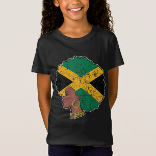 Black Pride Jamaican Flagga Jamaica Black History  T Shirt