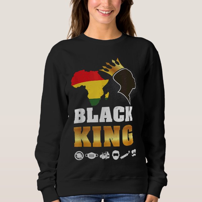Black Pride King Definition  African Plus Size Gra T Shirt (Framsida)