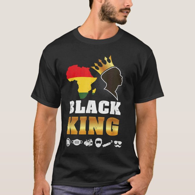 Black Pride King Definition  African Plus Size Gra T Shirt (Framsida)