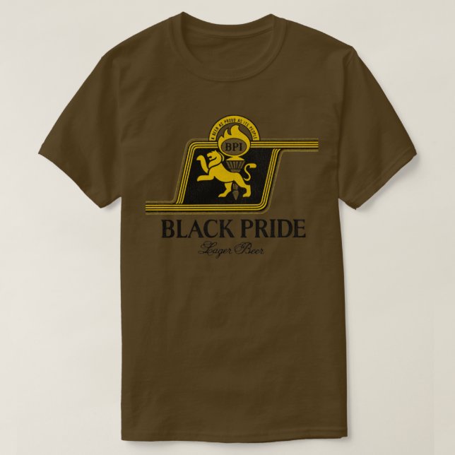 Black Pride Lager Beer Retro Defunct Wisconsin Bre T Shirt (Design framsida)