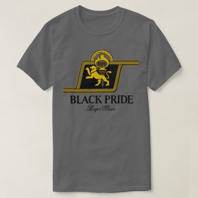 Black Pride Lager Beer Retro Defunct Wisconsin Bre T Shirt (Design framsida)