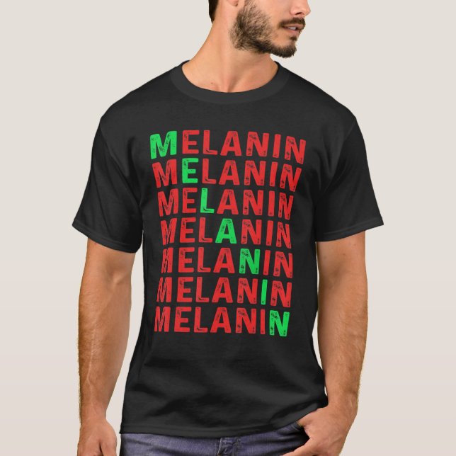 Black Pride Melanin Afro Queens Kung T Shirt (Framsida)