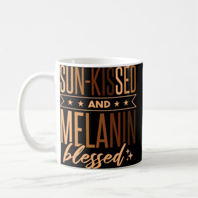 Black Pride Melanin Black History Junetteonde Kaffemugg (Vänster)