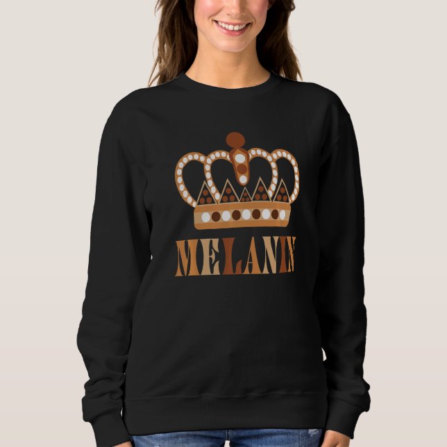 Black Pride Melanin  For Women Men BLM Afro Queens T Shirt (Framsida)