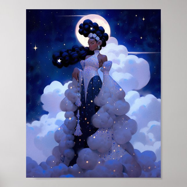 Black Princess Fantasy Art Poster (Framsidan)