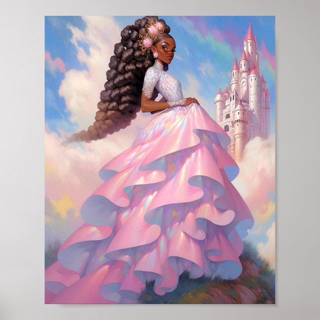 Black Princess Fantasy Art Poster (Framsidan)
