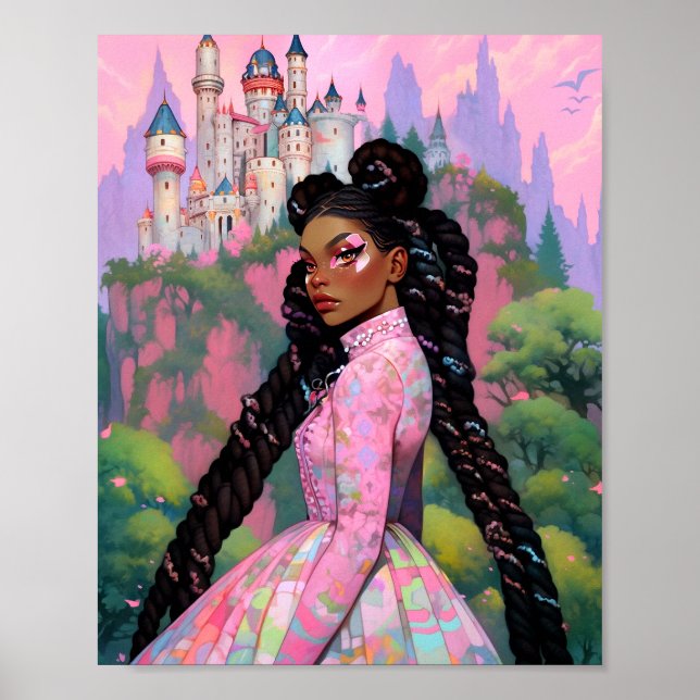 Black Princess Fantasy Art Poster (Framsidan)