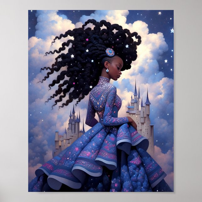 Black Princess Fantasy Art Poster (Framsidan)