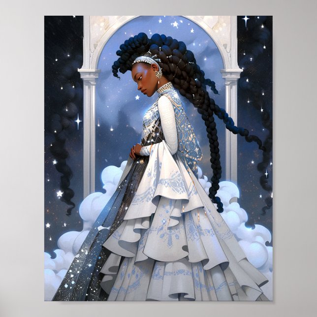 Black Princess Fantasy Art Poster (Framsidan)