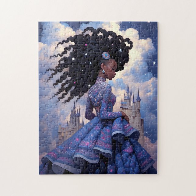 Black Princess Fantasy Art Pussel (Vertikal)