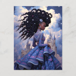 Black Princess Fantasy Art Vykort