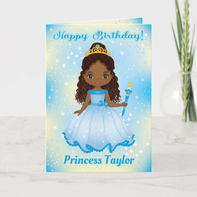 Black Princess Grattis på födelsedagen Card | Lägg Kort (Framsida)