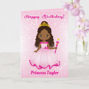 Black Princess Grattis på födelsedagen Card Lägg Kort