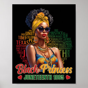 Black Princess Junetelfte 1865 4 juli afrikansk Poster