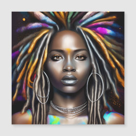 Black Princess Melanin Woman Påskägg Hunt Rainb
