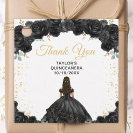 Black Princess Quinceañera Tack Gåvor Etiketter