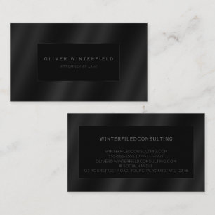 Black professionell elegant, modern advokat visitkort