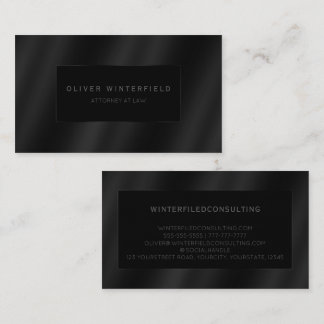 Black professionell elegant, modern advokat visitkort