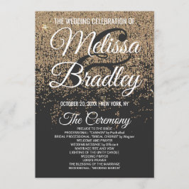 Black Programme guld Glitter Sparkles Program