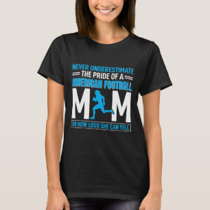 Black Proud American Football Mamma Shirt T