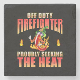 Black Proud Fireman Pepper Seeking Heat Stenunderlägg