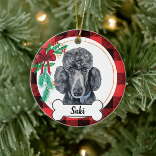 Black Pudel Hund Ornament