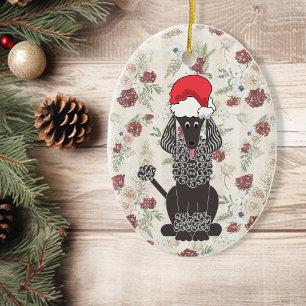 Black Pudel, julpet Ornament