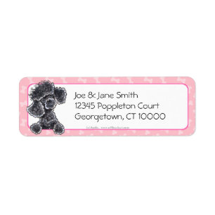 Black Pudel Little Bones Rosa Returadress Etikett