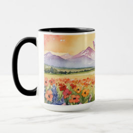Black Pudel Mugg, Anpassadet Farm Sunrise Mugg