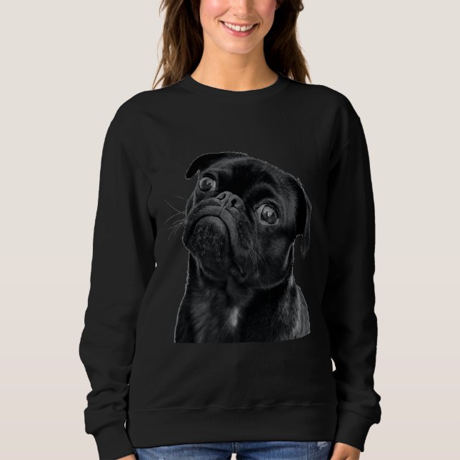Black Pug Black Version Classic T-Shirt 59 (Framsida)